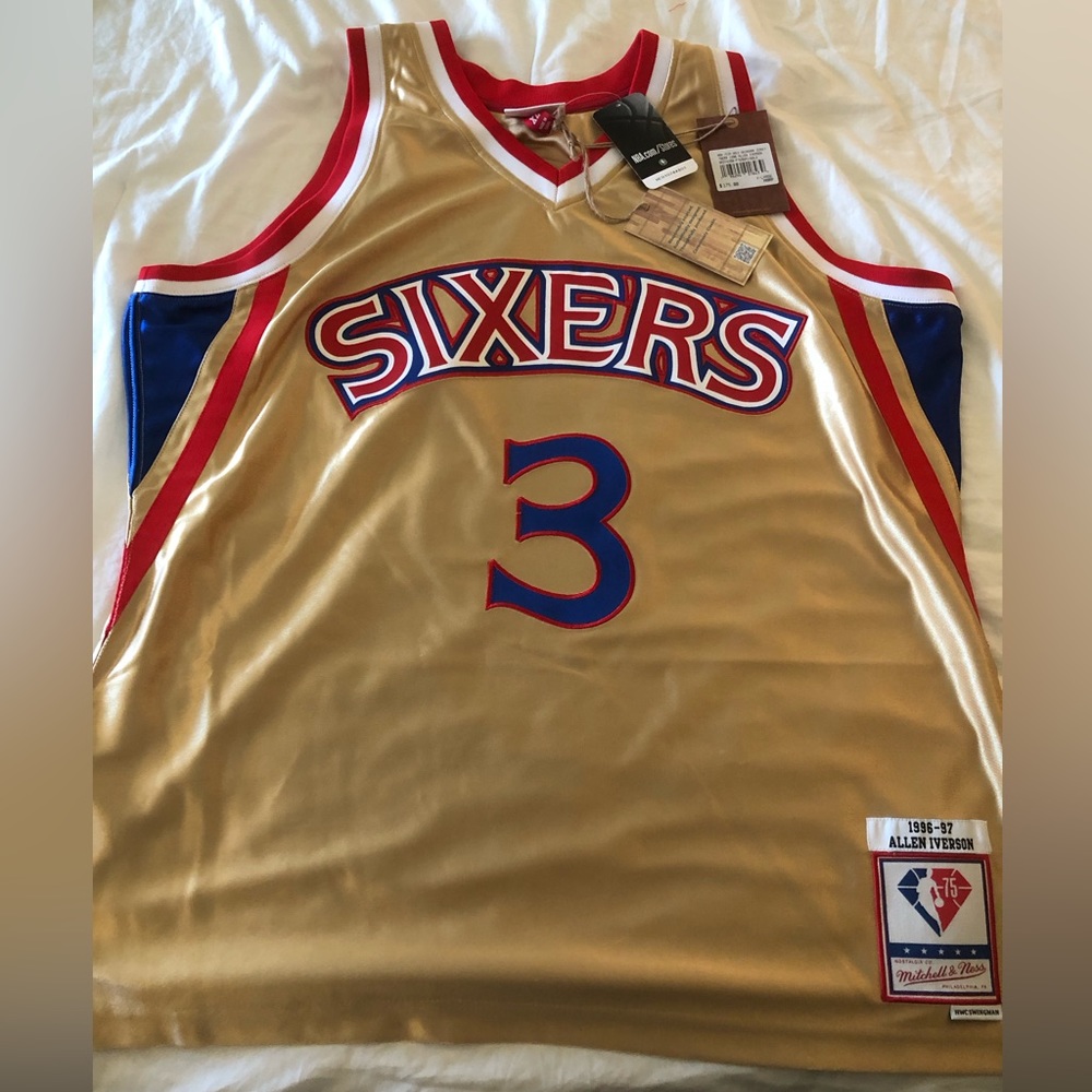 Mitchell & Ness Allen Iverson 75th Anniversary Jersey NWT CHRISTMAS GIFT🎄